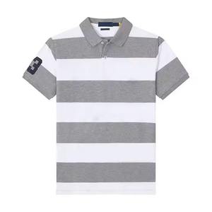 2024เสื้อโปโลสำหรับผู้ชายผ้าถักกันยับผ้าโพลีเอสเตอร์100% สีทึบ - Product Image 1