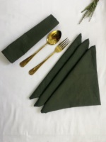 Serviette carrée artisanale 100% coton, unie, rustique, pour décoration de mariage, réutilisable, écologique, biologique, de luxe, moderne, pour table à manger