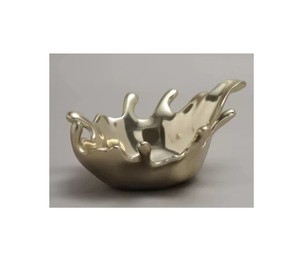 Cuenco para servir de frutas secas de aluminio hecho a mano, acabado de hoja de oro, cuenco decorativo para servir chocolates de estilo casero, fabricante directo - Product Image 6