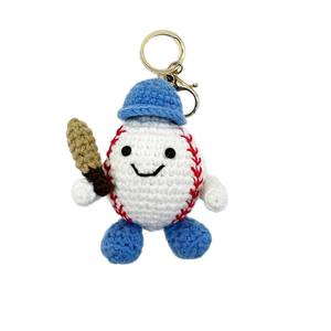 Nouveau porte-clés pendentif de sac en peluche de coton au crochet, design créatif et original, motif épée, baseball, poupée, style adorable et tendance - Product Image 5