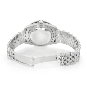 Montre de luxe pour homme en acier inoxydable et quartz de haute qualité, sertie de diamants Moissanite, tendance - Product Image 4