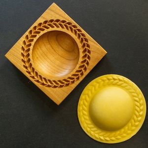 Moule à biscuits en bois géométrique Biscuit timbre pâtisserie presse gaufrage outil cuisson Cutter traditionnel sucre beurre sablé moule - Product Image 6