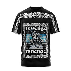 Wholesale Men Printed T Shirt <b>Black</b> Soft Comfortable Material Modern Casual Wear <b>Tshirts</b> for Brand Custom, Events, Uniform - Product Image 2