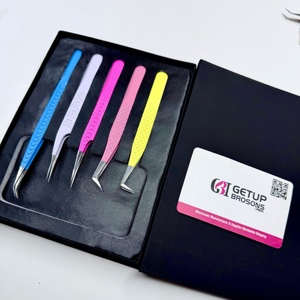 Pince à épiler pour cils GETUP BROSONS IMPEX GBI-EET-2653 90/45/isolations en acier inoxydable avec revêtement anti-magnétique et pointe lisse - Product Image 2