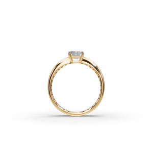 Anillo Solitario de Esmeralda con Diamante Cultivado en Laboratorio de 1 TCW, Joyería Elegante y Lujosa - Product Image 2