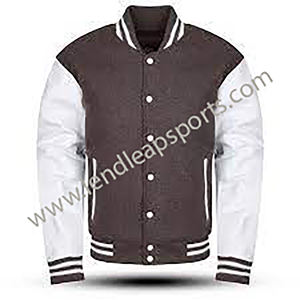 Chaqueta universitaria con logotipo personalizado, Mangas de cuero bordadas, chaqueta negra de béisbol universitario para hombre, chaqueta universitaria Letterman Varisty - Product Image 4
