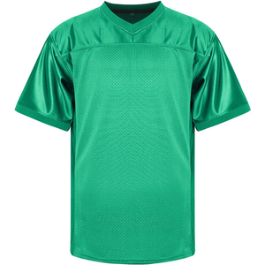 100% Polyester imprimé sublimé équipe maille maillot de Football américain respirant grande taille avant Logo manches courtes hiver UV - Product Image 4
