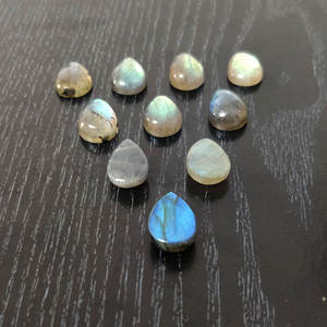 4 Piezas de Labradorita Gris Natural de 14x10mm, Cabujón en Forma de Pera, 21.05 Quilates, Iroc Sales, Gema Suelta de Alta Calidad, Logotipo Personalizado, US$6 - Product Image 5