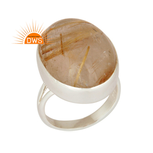 แหวนพลอยสังเคราะห์สีเงินสเตอร์ลิงสีทองธรรมชาติสำหรับเป็นของขวัญสำหรับผู้หญิง - Product Image 1