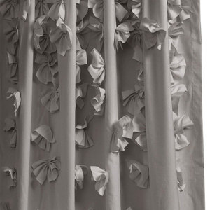 Cortina bordada para ventana, bordada, transparente, diseño de pluma, ojal - Product Image 3