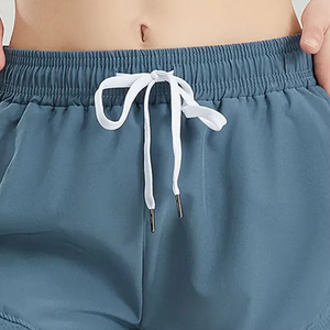 Pantalones cortos informales de verano para mujer a la moda, cintura media elástica, cómodos, para gimnasio, deporte, Fitness, entrenamiento, personalizados, varios colores, sin costuras - Product Image 6