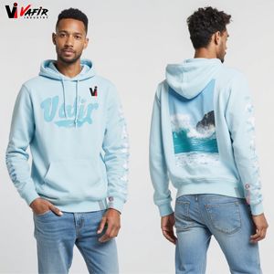 Sweat-shirts à capuche unisexes sur mesure, coupe régulière, en élasthanne/coton molletonné, grande taille, logo brodé, poche, hiver, séchage rapide - Product Image 6