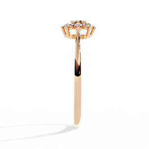 Bague élégante de qualité supérieure en diamant cultivé en laboratoire Bague délicate en forme de flocon de neige inspirée de la conception de fleurs Bijoux fins pour femmes - Product Image 4