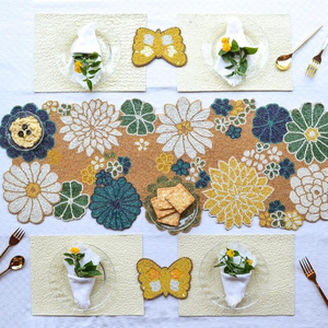 OEM moderno con cuentas hecho a mano camino de mesa indio 2025 Multicolor ecológico poliéster bordado mesa de comedor decoración de la habitación - Product Image 2