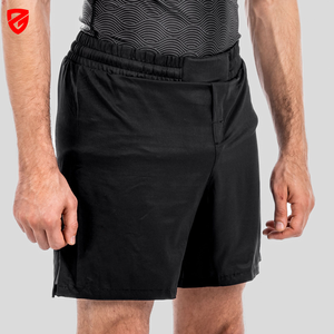 Shorts de boxe et de MMA pour hommes en polyester écologique, taille mi-haute avec cordon de serrage, extensibles, design personnalisé, respirants et à séchage rapide - Product Image 1