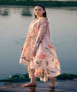 Vêtements islamiques fabricant de gros Abaya d'hiver élégante en lin Ensemble de 3 pièces Abaya de Dubaï Jibab classique pour femmes musulmanes - Product Image 2