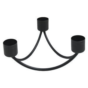 Bougeoir à base ronde avec finition de couleur noire Idéal pour la maison et d'autres événements Décoration Metal Designer T-light Holder - Product Image 3