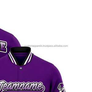 Veste universitaire d'été respirante et coupe-vent en laine 100% personnalisée pour hommes MCACVJ-189 broderie à col montant sur le devant Vente en gros - Product Image 4