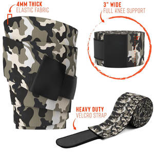 Best-seller Bas quantité minimale de commande Fitness Genouillères Vêtements d'entraînement Grande Taille Genou Wraps Fabriqué Au Pakistan - Product Image 2