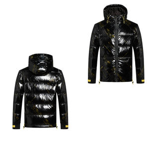 Chaqueta acolchada transpirable impermeable para hombre con cuello levantado de lona de manga larga y últimos diseños personalizados al por mayor a la venta - Product Image 6