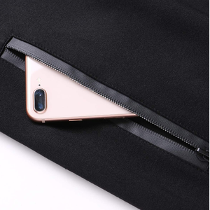 Ensemble de survêtement noir en polyester pour homme, sweat à capuche zippé et pantalon de jogging, vêtements de sport, vêtements de sport pour la salle de sport, logo personnalisé, OEM, prix de gros d'usine - Product Image 6