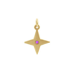 Dije de Plata de Ley 925 con Baño de Oro, Circonita Cúbica en Forma de Estrella, Certificado IGI, Engaste de Bisel, Joyería Unisex para Bodas - Product Image 3