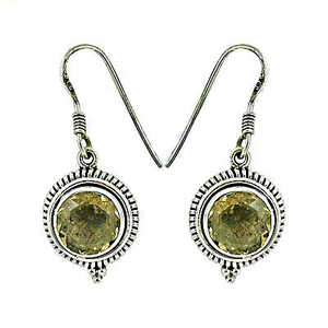 ต่างหูระย้าเงินแท้ 925 ชุบทอง 18K ประดับพลอยซิทริน สำหรับผู้หญิง สไตล์วินเทจ - Product Image 3