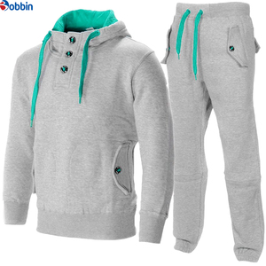 Ensemble tendance pour homme, sweat-shirt et pantalon de survêtement 2 pièces, unisexe, lourd, respirant, taille élastique, ensembles tendance et élégants - Product Image 2