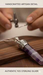 Pendentifs en pierre de sodalite en forme de crayon, style classique, mascottes Feng Shui pour enfants, incrustation d'améthyste avec sertissage clos, breloques de guérison - Product Image 3