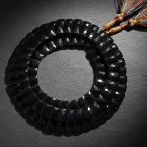 Collier bib en onyx noir naturel tendance de haute qualité avec perle d'eau douce et chaîne en argent, bijoux en onyx facetté - Product Image 5