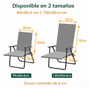 Cojines para Silla de Jardín Estilo Loft 95x50x4cm, Resistentes al Agua, Relleno de Espuma Ligera, Diseño Floral, Extraíbles y Lavables - Product Image 2