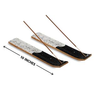 Porte-encens haut de gamme en verre moderne pour décoration intérieure avec base attrape-cendres - Product Image 2