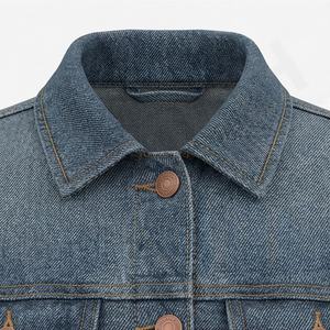 Veste en jean décontractée personnalisée pour hommes, grandes tailles, 100% coton, option logo sur le devant, respirante, veste d'hiver - Product Image 4