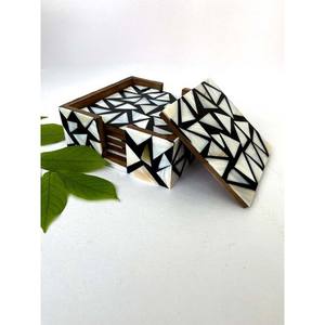 Juego de Posavasos de Té de Lujo SCI con Soporte, Logotipo Personalizado, Tamaño Personalizado, Redondo, Cuadrado, Incrustaciones de Hueso, Incrustaciones de Nácar de SCI - Product Image 3