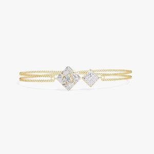 Nueva llegada de alta calidad de la pulsera de tenis de las mujeres 10K 14K oro amarillo Moissanite diamante redondo para las mujeres - Product Image 1