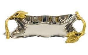 Plateau de mariage en forme de larme en acier poli argenté avec un design admirable Parfait pour les plats élégants servant des plats en métal - Product Image 5