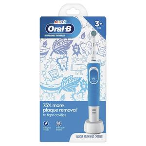 Oral-B Kids <b>Electric</b> <b>Toothbrush</b> with Sensitive Compact Brush <b>Head</b> and Timer, Ages 3+ - Product Image 1