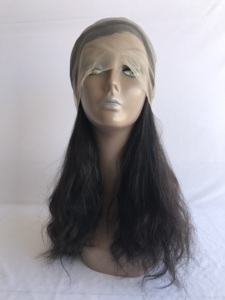 Haute qualité 100% brut non transformé 18 'naturel ondulé 360 pleine dentelle perruque temple indien vierge humain noir femmes en gros indien - Product Image 6