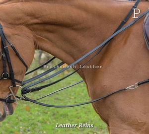 Asequible cuero caballo riendas personalizadas estilo occidental inglés OEM cuero genuino equitación riendas al por mayor proveedor tendencia - Product Image 3
