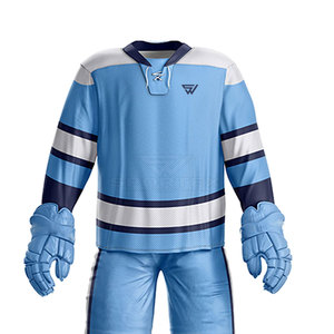 Most Popular Plus Size Adult Ice Hockey Uniform Sleek Style with Customizable Logo Design 100% Polyester Anti-Bacterial - Product Image 5