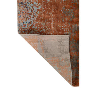 Kavi Blue Hand Knotted Wool Bamboo Silk Rug Chaos Theory Home Abstract 10mm Living Room Hallway Decorations - Product Image 5