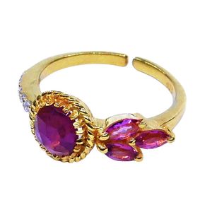 แหวนพลอยโกเมนทัวมาลีนชุบทองเงินสเตอร์925 - Product Image 6