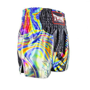 Shorts de combat MMA respirants de qualité supérieure, sur mesure, pour l'entraînement au kickboxing, avec logo brodé sur le devant, shorts de Muay Thai Twins - Product Image 2