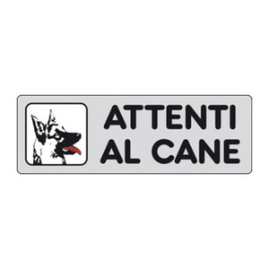Etichetta Adesiva 150x50 Attenti al Cane - Product Image 1