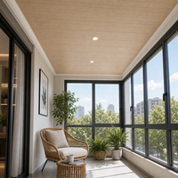 WYRAX Panneau de plafond en PVC léger pour espace de travail professionnel, largeur 300 mm, profil 10 mm, aspect bois naturel, surface lisse, entretien facile