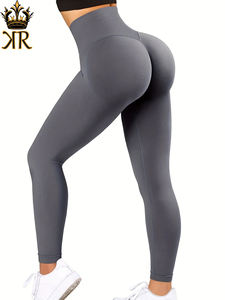 Women's High-Waisted Seamless Yoga Pants Scrunch Butt Lifting <b>Leggings</b> Breathable Design Casual Worked High-Waisted Workout Yoga - Product Image 3