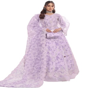 Vente à prix réduit Costumes indiens brodés de luxe Robes de mariée de Motis Fashion Robes pour femmes Costumes Anarkali - Product Image 1