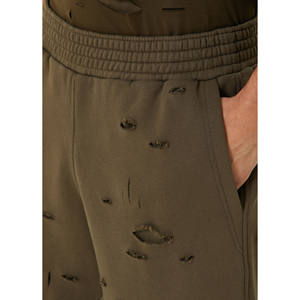 กางเกงขาสั้นซับเหงื่อผ้าฟลีซสำหรับผู้ชายกางเกงขาสั้นผ้าคอตตอนแบบมีเอวยางยืดออกแบบได้ตามต้องการลาย100% - Product Image 5