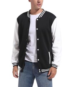 Chaquetas de invierno estilo universitario con mangas de cuero personalizadas OEM, nuevas y en oferta, con bordado, para hombre, a precio mayorista económico. - Product Image 3