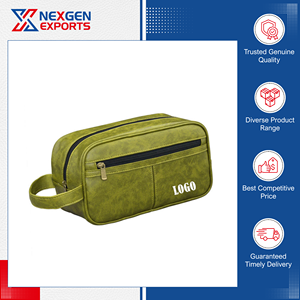 El Fabricante Líder de la India Ofrece Bolsas de Cosméticos para Hombre de PU Grandes, Elegantes y Ecológicas de la Más Alta Calidad con Cierre para Viajes - Product Image 5